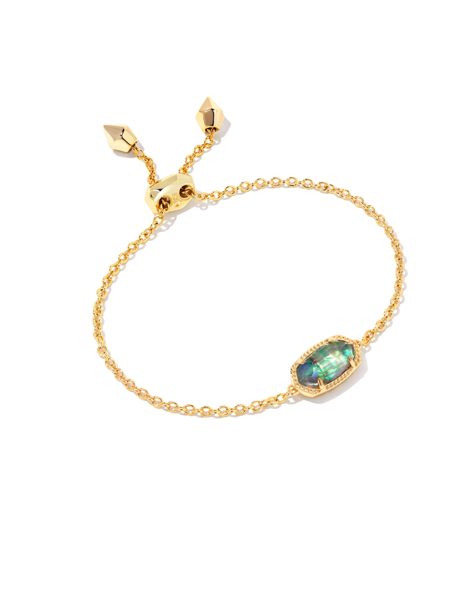 Elaina Gold Adjustable Chain Bracelet in Lilac Abalone | Kendra Scott