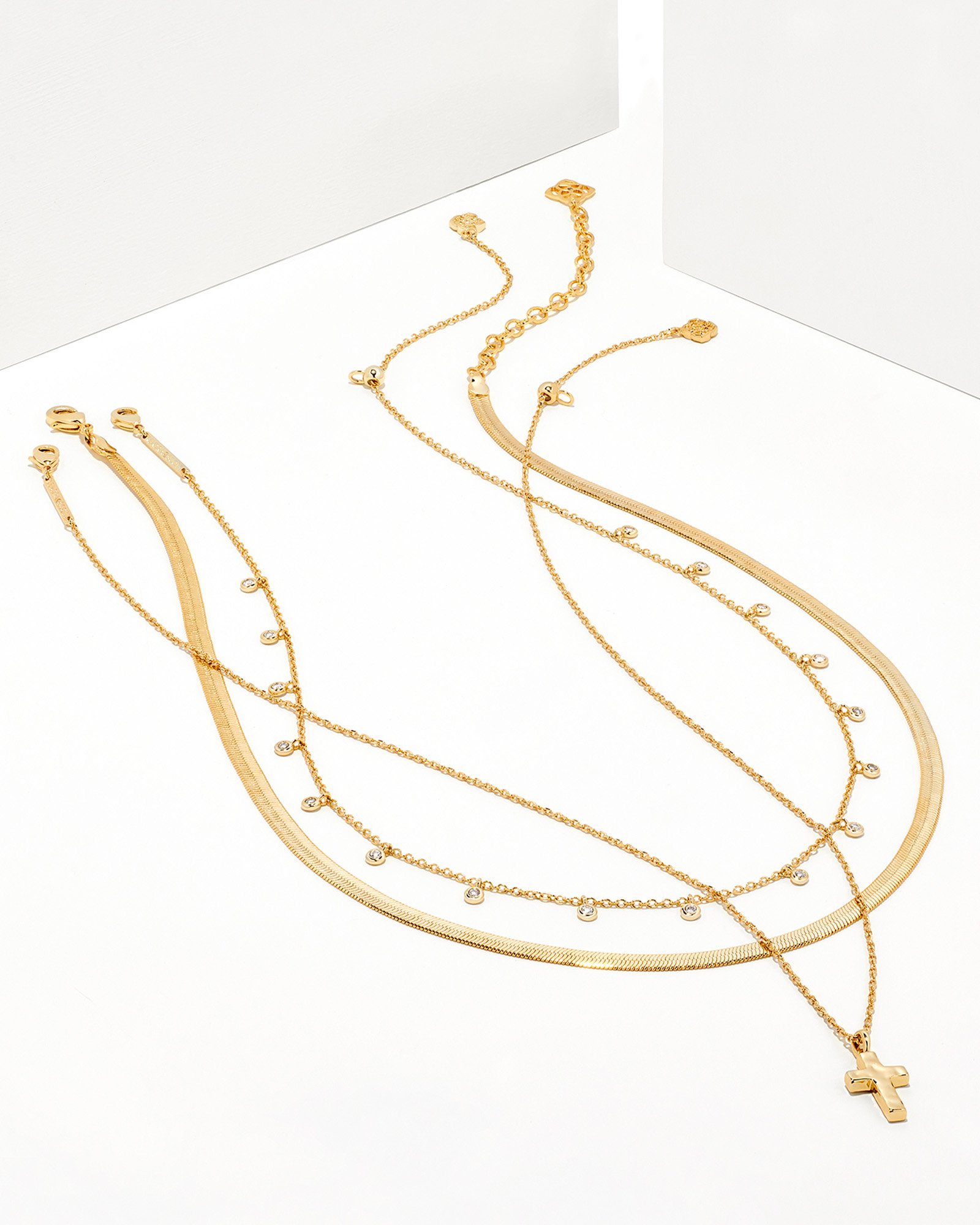 Cross Necklace Layering Set